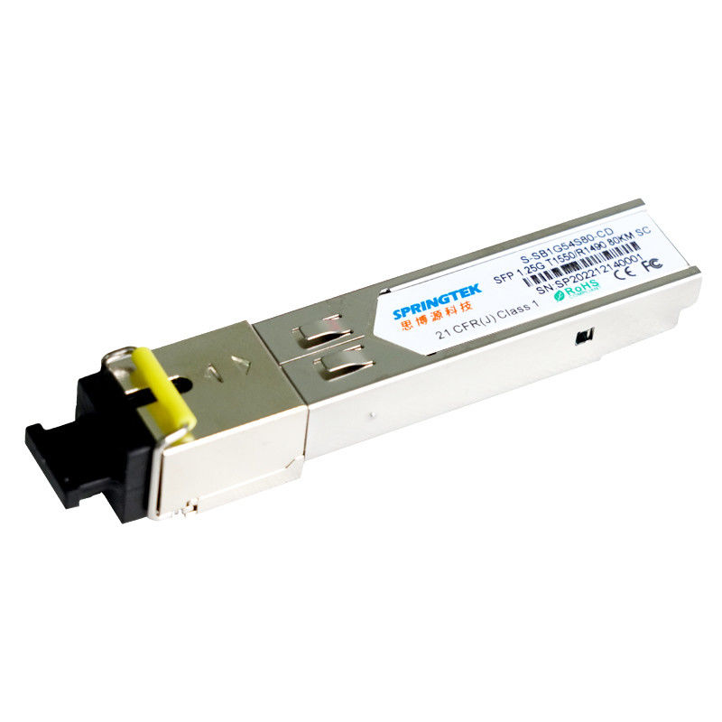 Compatible Cisco 1.25G BIDI SFP Transceiver Module T1550/R1490nm 80km With DDM SC Module
