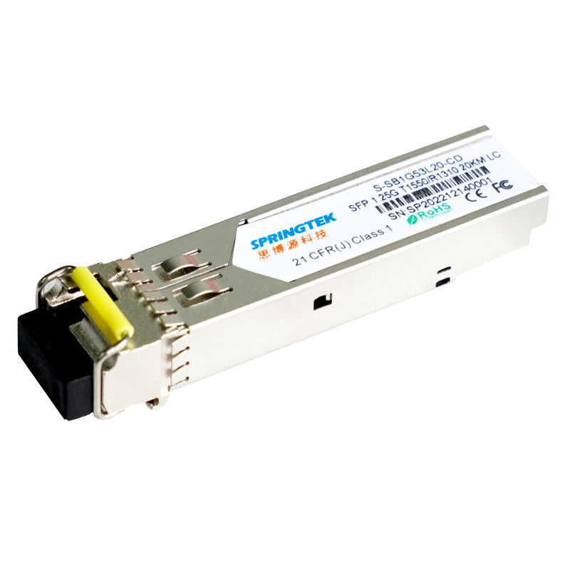 Hot Selling SFP Simplex 1.25G 20km WDM BIDI SFP Module Single Fiber 1550/1310nm SMF Factory Price SFP LC Module