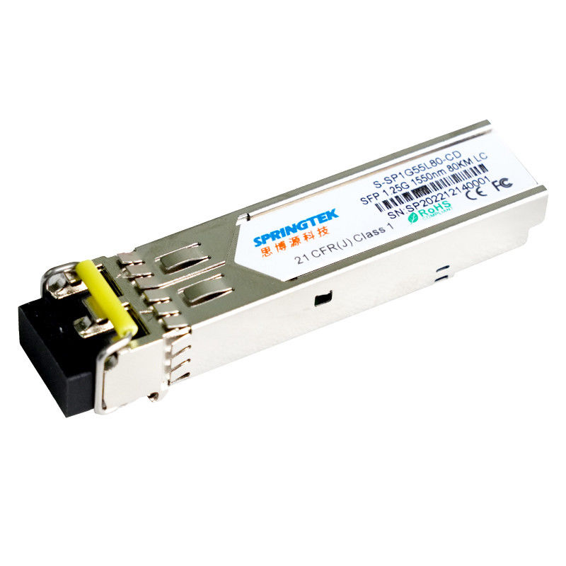 1.25G SFP 80km Module Compatible Cisco LC 1550nm SMF Optical Transceivers Module With DDM