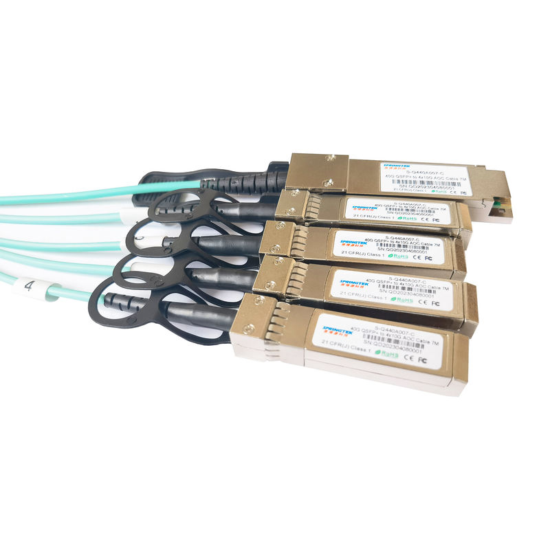 40g Qsfp+ To 4x10g Sfp+ Aoc Breakout Cables 7m Ddm Om3 Fiber Active Optical Transceiver 850nm  Sfp Aoc Cable