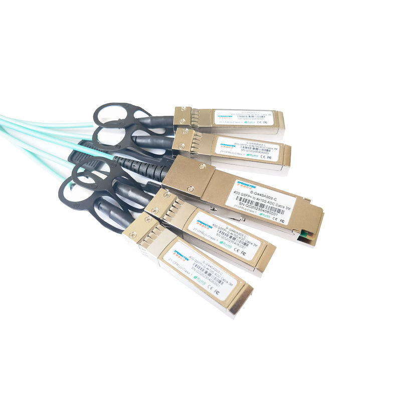 3M 40G QSFP+ To 4X10g SFP+ AOC Active Optical Cable MMF For Ethernet And Fiber Channel